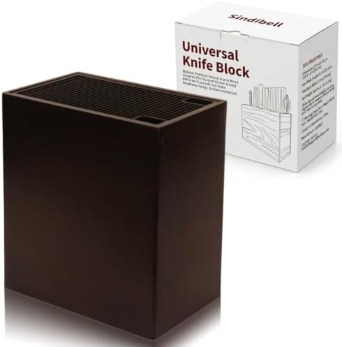 Universal Knife Block XL Knife Block Without Knives Acacia Wood Dark Brown