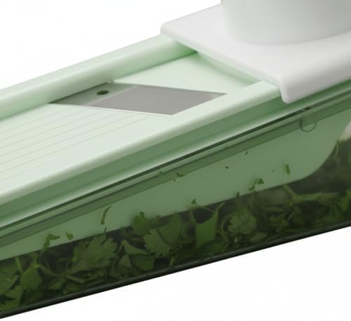 Plastic Dry Fruit & Vegetable Slicer with Storage Box | Sharp Stainless Steel Blade | Manual Cutter for Almonds, Cashews, Carrots, Cucumbers & More | Compact & Easy-to-Use (Green)