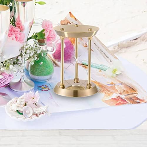 Empty Hourglass Fillable, Large Antique DIY Sand Timer Set, Metal Sand Watch Brass Frame Without Sand, Unity Ceremony Kit for Wedding Home, Desk, Office Decorative
