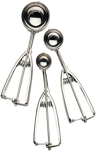 RSVP International Endurance Kitchen Collection Spring Release Measured Cookie Dough Scoop, Multi-Use for Cupcake, Muffin Batters, Stainless Steel and Dishwasher Safe, #12, 6-1/2 TBS