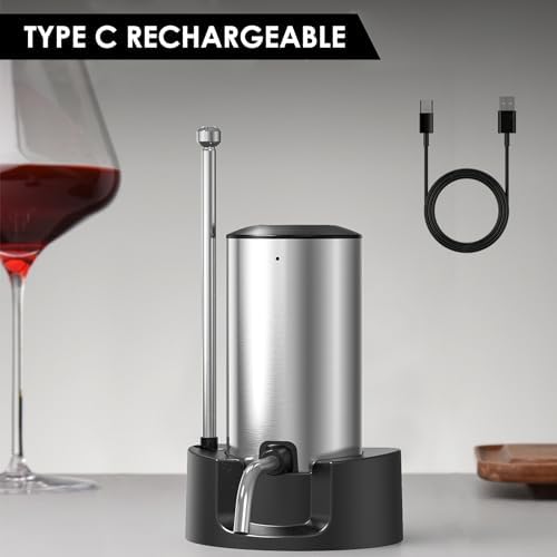 Electric Wine Aerator Pourer Decanter Type C Rechargeable Wine Dispenser