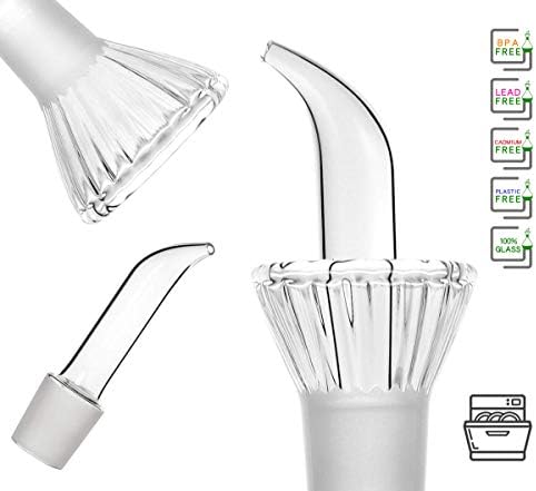 13 ounce/380 ml Olive Oil and Vinegar Dispenser Glass Cruet Decanter for Kitchen,Lab glassware seal handicraft Keeps Oil Fresh Longer,Soap Dispenser Bottle No Funnel Needed
