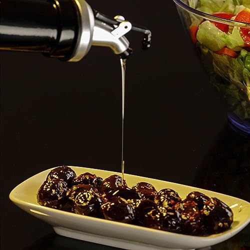 Glass Olive Oil Dispenser Set, Vinegar, Oil Dispencer, Oil Bottles for Kitchen, Pomegranate Syrup Dispencer, Vinegar Bottle (750ml/25oz) (2 Pieces Classic)
