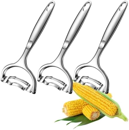 3PCS Corn Peeler off the Cob Stainless Steel Corn on the Cob Stripper Tool
