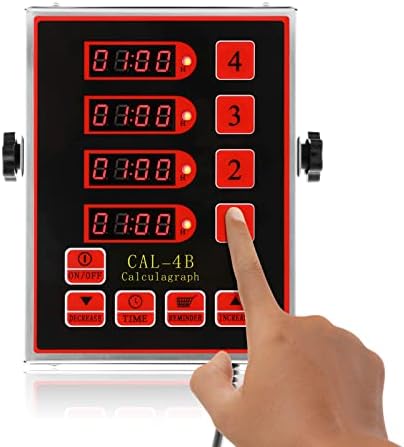 BEAMNOVA 4-Channel Kitchen Timer for Restaurant Digital Cooking Timer