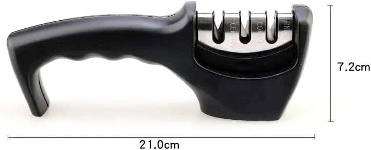 Seido 3-Stage Manual Knife Sharpener, Tungsten Diamond Ceramic