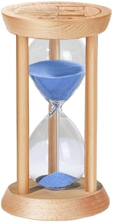 SuLiao Wooden Sand Timer 30 Second Hourglass, Blue Wood Sand Clock, Small Watch 30 Sec Timer, Hour Glass Sandglass for Home, Reloj De Arena, Office, Decorative, Game, Classroom, Kitchen