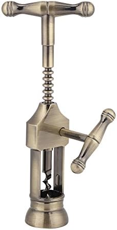 Wine Bottle Opener, Retro Wine Corkscrew Portable, Professional Manual Cork Puller Effortless Wine Opener for Kitchen Chateau Restaurant Wedding