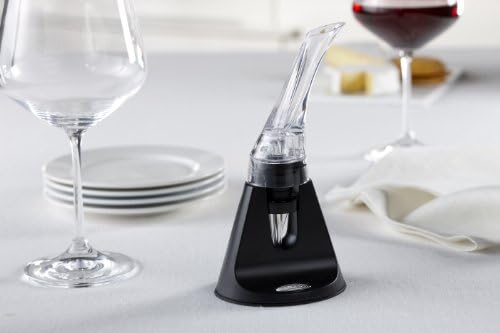 Trudeau Aroma Aerating Pourer with Stand Red Wine Bottle Aerator Spout,