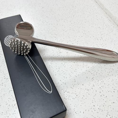 304 stainless steel meat tenderizer, meat tenderizing hammer, double-sided meat hammer chicken meat grinder, heavy-duty meat pounder for steaks and beef, kitchen cooking mallet