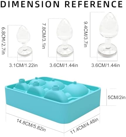 Prank Fun - Shaped Large Silicone Ice Cube Tray Mold for Whiskey, Cocktail, Juice and More - Compatible with Stanley Cup