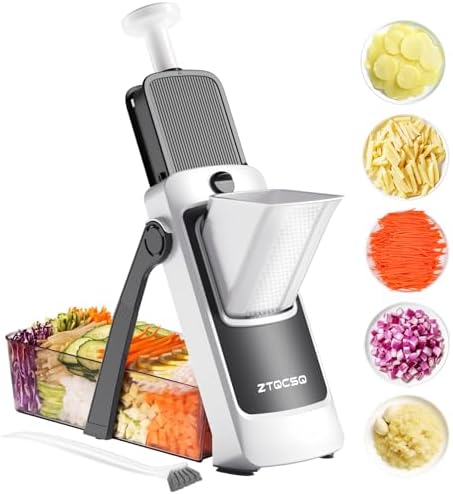 Safe Mandoline Slicer for Kitchen, Vegetable & Food Cutter, Easy to Clean