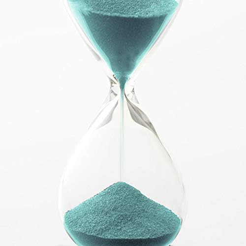 Hourglass Sand Timers - SWISSELITE Biloba Hourglass Sand Timer Inspired Glass/Home, Desk, Office Decor