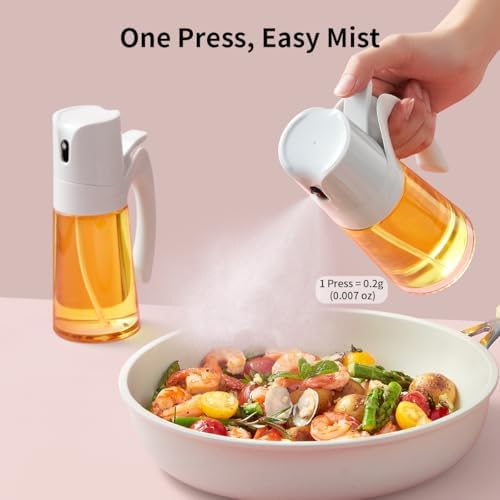 Ankou Olive Oil Sprayer Oil Spray Bottle,10oz/300ml Oil Dispenser Spray for Kitchen, High Borosilicate Glass Fine Mist Oil Sprayer for Cooking, Leakproof, BPA-Free Vinegar bottles for Salad, BBQ