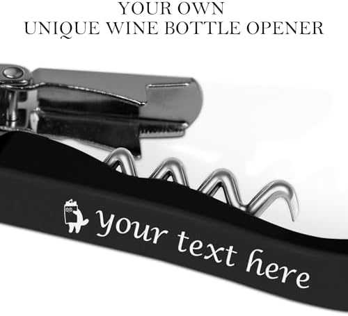 Custom Wine Bottle Opener, Stainless Steel Wine Key Corkscrew w/Foil Cutter