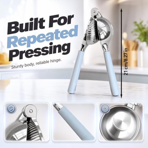 Heavy-Duty Stainless Steel Lemon Squeezer, Effortless Citrus Juicing with Ergonomic Handles, Ideal for Home Kitchens & Bar Use，1pcs