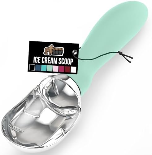 GORILLA GRIP® Heavy Duty Ice Cream Scoop, Professional Scooper, Mint