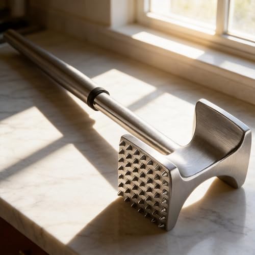 Meat Tenderizer Hammer with Comfortable-Grip Handle, Dual-side Mallet for Kitchen, Heavy Duty Pounder For Tenderizing Steak, Beef and Fish,nuts