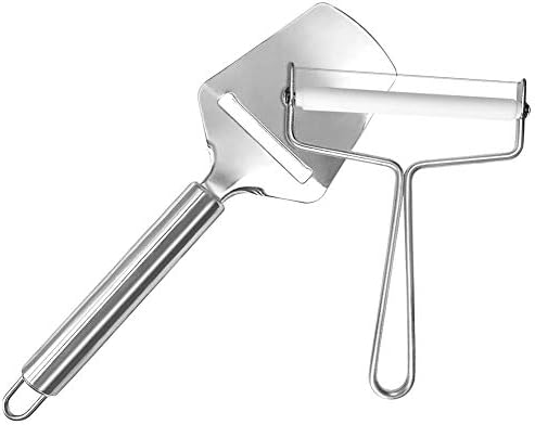 Stainless Steel Wire Cheese Slicer with Cheese Plane Tool for Semi Soft, Semi-Hard Cheeses Kitchen Cooking Tool, Cheese Cutter with Wire, 2 PCS