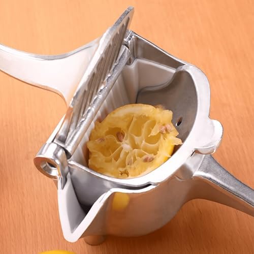 Sakerplus Fruit Juice Squeezer, Heavy Duty Lemon Squeezer Manual Citrus Press, Aluminum Alloy Juicer with Non-Slip Base for Lemon, Orange, Lime, 805g (2)