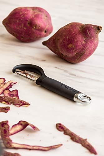 ClickClack Potato/Vegetable Peeler, 7.5-Inch, Grey