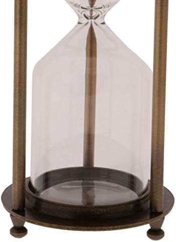 Retro Metal Sandglass Empty Hourglass Sand Timer Without Sand for Home Office Decoration (Bronze - S)