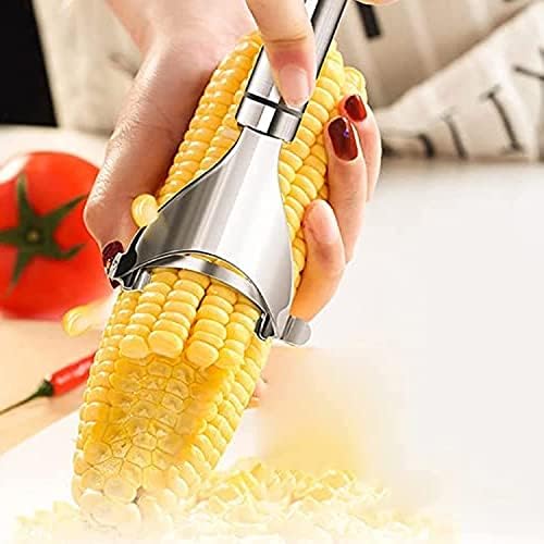 2PCS Magic Corn Peeler, Corn Stripper Corn Cob Stripper Tool ,Premium Stainless Steel Corn Thresher with Ergonomic Handle, Kitchen Gadget