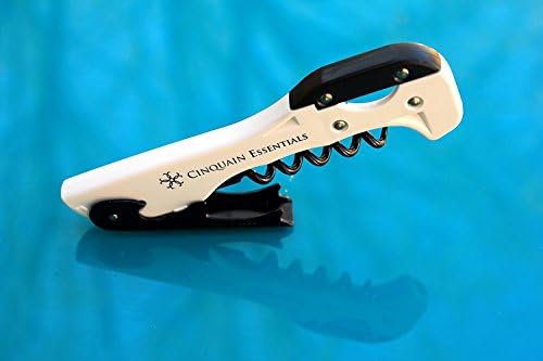 Premium Boomerang 3-in-1 Corkscrew Black & White - Made in Italy, Easy to Use + Extremely Durable. Best wine bottle opener for sommeliers, flight attendants, and waiters.