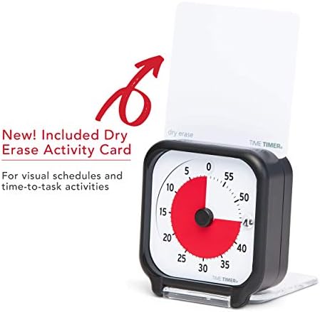 Time Timer 3 inch Visual Timer — 60 Minute Kids Desk Countdown Clock with Dry Erase Activity Card and Desktop App Access — for Kids Classroom, Homeschool Study Tool, Task Reminder, Home and Kitchen