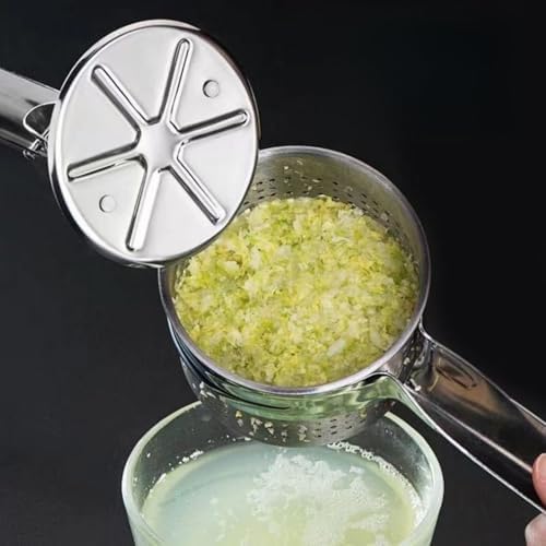Stainless Steel Potato Ricer Masher,Multi Functional Potato Ricer Press,Manual Masher Kitchen Tool,Heavy Duty Spaetzle Maker for Pressing Gnocchi Spaghetti,Potatoes,Fruits,Vegetables (Side Hole) ﻿