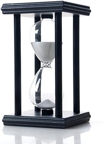 15 Minutes Hourglass, Wood Sand Timer, White