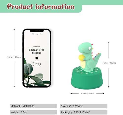 ELE DEPI Mechanical Kitchen Timer for Kids,Wind Up Egg Timer for Cooking.