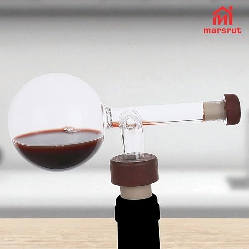 Aireador De Vino, Wine Aerator Decanter Decantador, Quick Wine Pourer, Clear Transparent Glass Style, Accessories for Bottle Whisky for Birthday Home Gatherings Fathers Gifts, No Drip