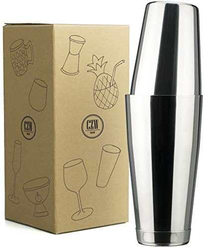 PG Boston Cocktail Kit - 2PC Premium Stainless Steel Shaker Set - 30oz Gloss Finish 2-Piece Shaker - Bartender Kit
