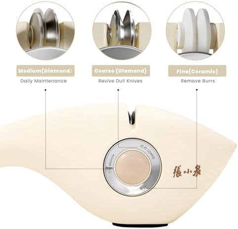 3‑Stage Manual Kitchen Knife Sharpener, Diamond & Ceramic Blade Sharpener