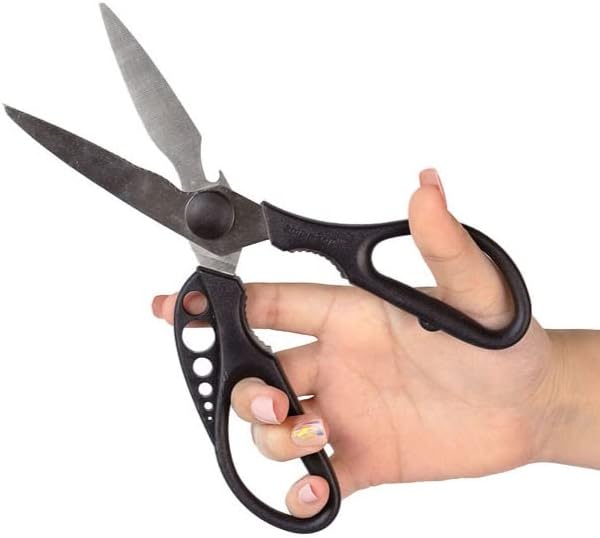 Strip-n-Snip™ - Herb Stripping Multi-use Scissors with Stainless Steel Blades (Black)