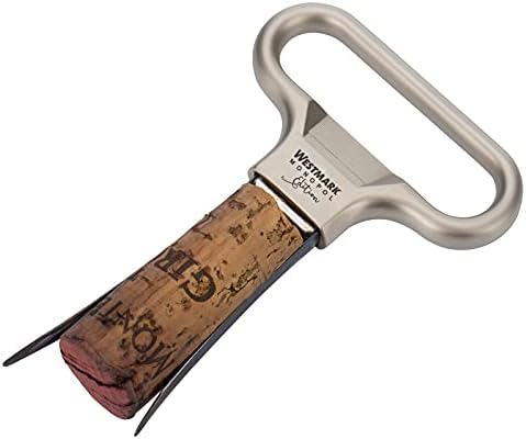 Westmark Ah-So Wine Opener – 2 Prong Wine Bottle Opener for Vintage Bottles, German Manual Cork Remover, Chrome Finish, Superfine Polished Steel