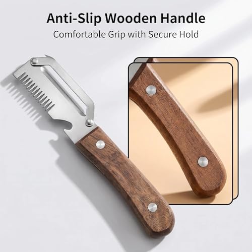 2pcs Premium Dual-Purpose Vegetable Peelers,peelers for kitchen, Stainless Steel Zero-Snag Blade with Slicer, Wooden Handle & Bottle Opener, Elite Kitchen Tools peeler