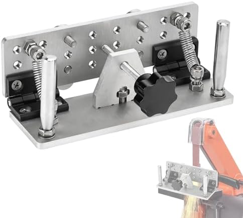 Belt Grinder Knife Jig Manual Sharpener Holder Long Sharpening Locator Fixed Angle Jig for Belt Sander Belt Machine (Small)