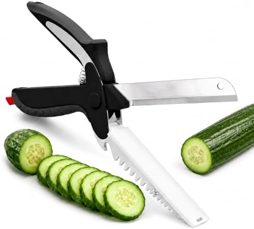 6-in-1 Cutting Board Scissors, Dishwasher Safe and Spring Assist