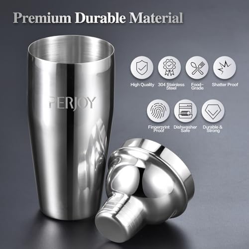 Cocktail Shaker Bartender Kit-12 Piece Cocktail Shaker Set with Stand, Stainless Steel Bar Set Tools Drink Mixer Set with Martini Shaker,Strainer,Jigger,Bar Spoon,Muddler, Gift for Men Dad&Him