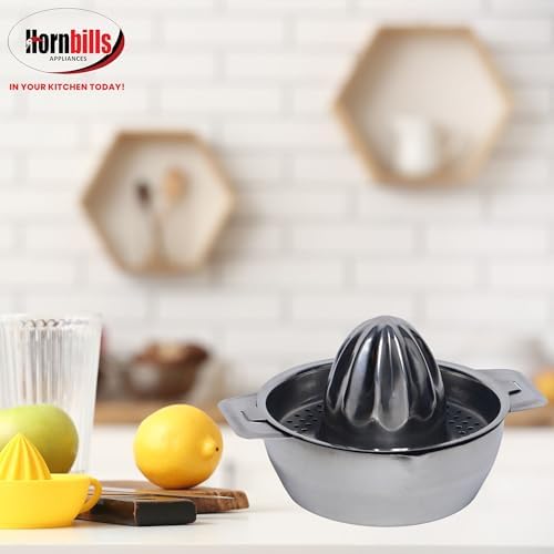 Stainless Steel Lemon Squeezer Manual Citrus Juicer | Hand Press for Lemons, Limes & Small Oranges | Heavy-Duty Fruit Juicer Kitchen Tool