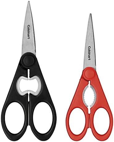 Cuisinart 2 Piece Shears Set, 8"/7", Black/Red