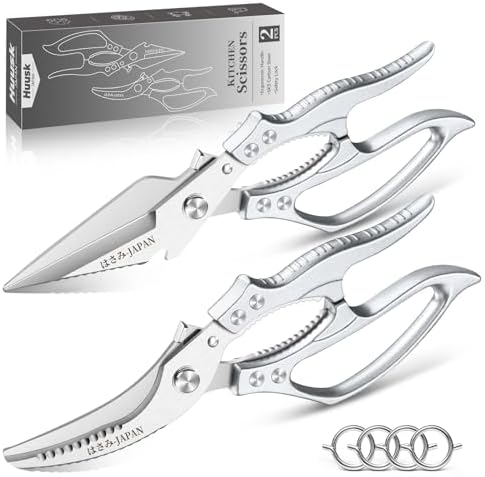 Huusk Heavy Duty Kitchen Scissors Set – All Purpose Japanese Poultry Shears