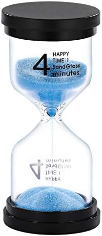 SuLiao Hourglass 4 Minute Sand Timer：Colorful Small Purple Sand Clock 4 Min, Plastic Hour Glass Sandglass for Kids, Games, Classroom, Kitchen, Decor