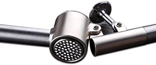Stainless Steel Garlic Press Extended Handle Heavy Duty Garlic Mincer and Crusher Manual Kitchen Tool