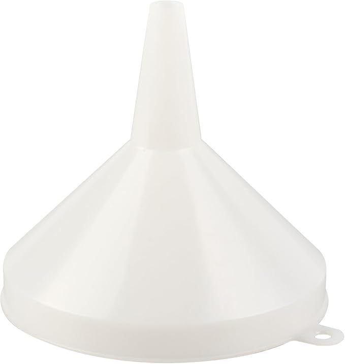Restaurantware-Met Lux 24-ounce Plastic Funnel, 1 Plastic Funnel - Precise Spout, White Pouring Tool, Wide Spout, For Transferring Ingredients