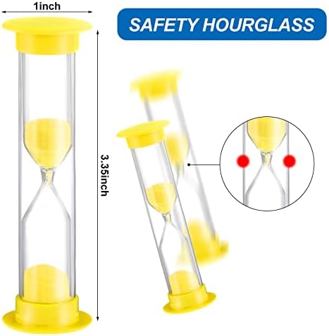 Geelin 24 Pcs 3 Minutes Sand Timer Kids 3 Mins Timer