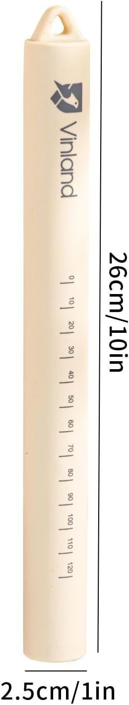 10" Small Silicone Rolling Pin with Stainless Steel Inner Core: Non-Stick Dough Roller for Baking Pastry, Pizza, Fondant and Bread（White）
