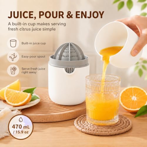 Manual Citrus Juicer Cup for Lemons, Oranges and Limes